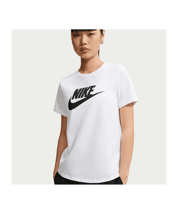 Nike Essentails Logo T-Shirt Damen Weiss F100 - weiss