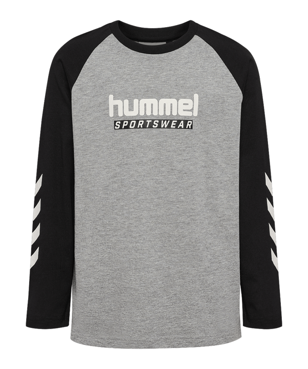 Hummel Logo L/S T-Shirt Kids Grau F2006 - grau