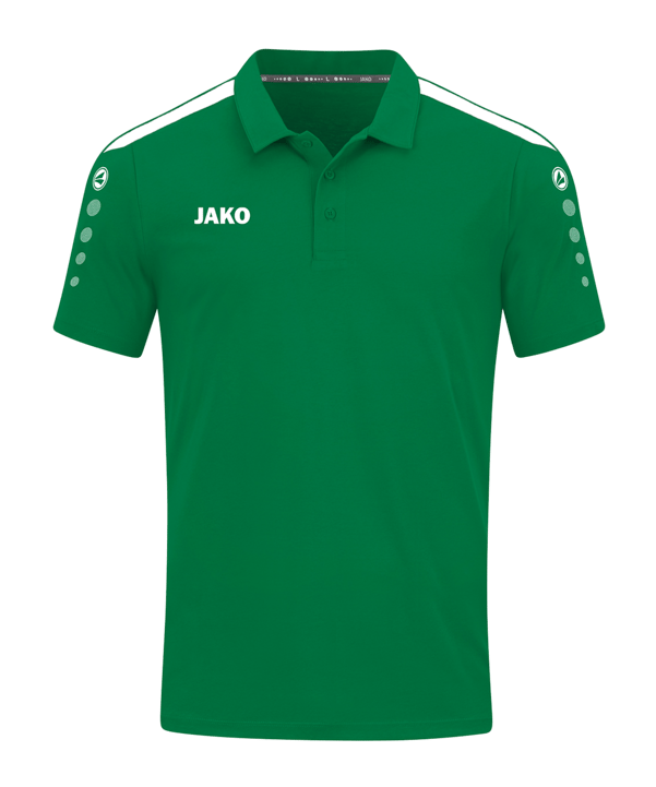JAKO Power Poloshirt Kids Grün Weiss F200 - gruen