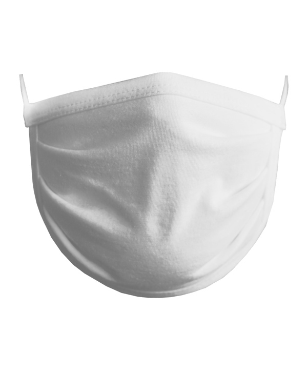 11teamsports Mundmaske blanko 100% Baumwolle White - weiss