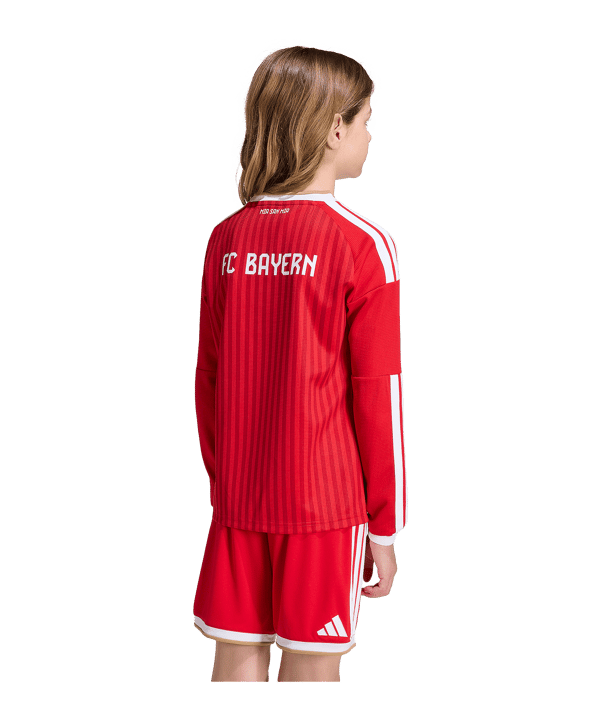 adidas FC Bayern München Trikot Langarm Home 2026/2027 Kids Rot - rot
