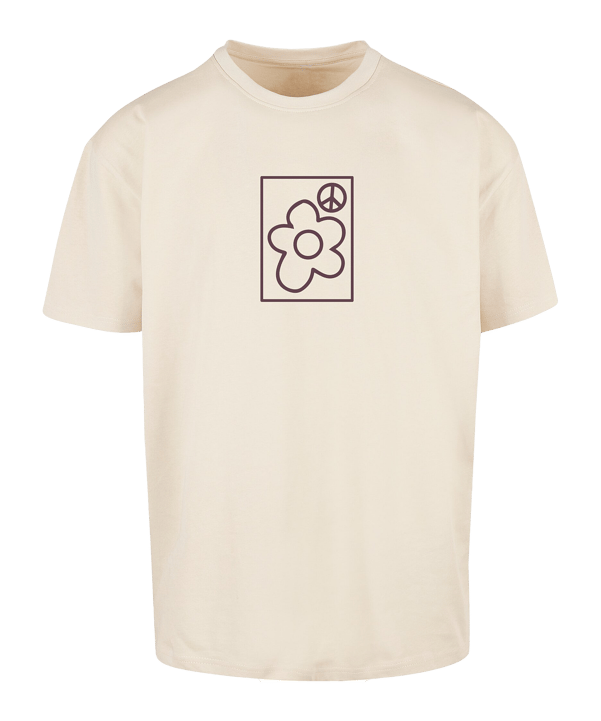 Mister Tee More Peace O T-Shirt Beige - beige