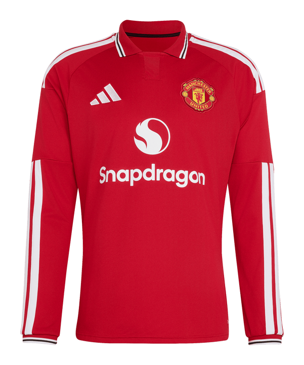 adidas Manchester United Trikot Langarm Home 2026/2027 Rot - rot
