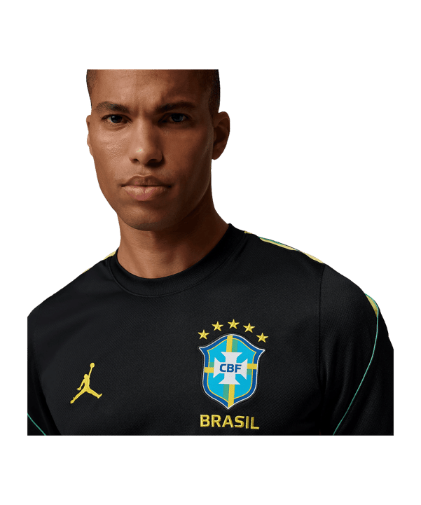 Nike CBF Brasilien Strike Trainingsshirt Schwarz F010 - schwarz