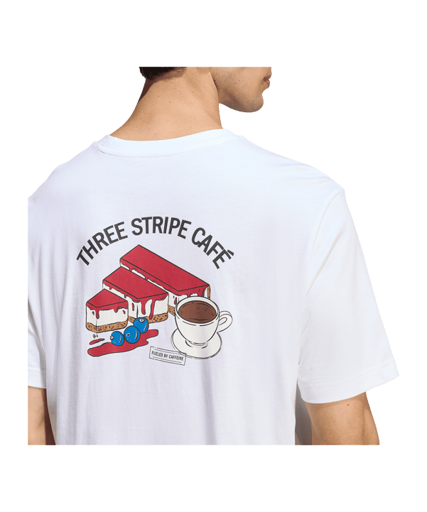 adidas Coffee Cafe Cheesecake T-Shirt Weiß White - weiss