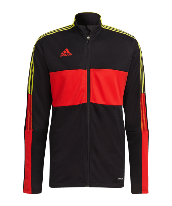 adidas Tiro Trainingsjacke Schwarz Rot Gelb - schwarz