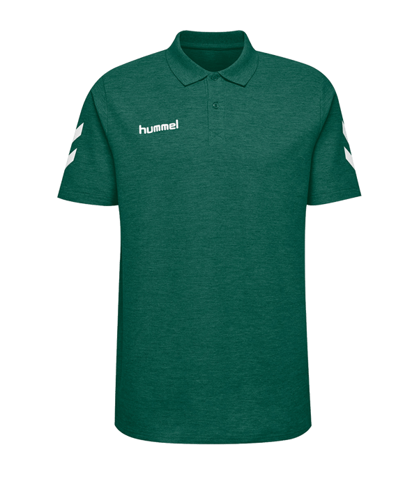 Hummel Cotton Poloshirt Kids Grün F6140 - gruen