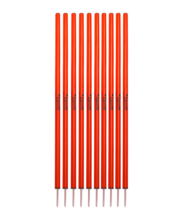 Cawila Slalom L 10Stk d33mm 160cm&13cm Spitz Rot - rot
