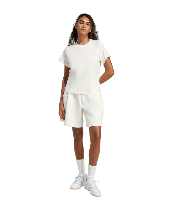 adidas Soft Lux T-Shirt Damen Weiß - weiss