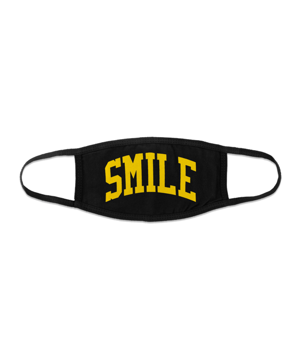 Market Smile Mundmaske Schwarz - schwarz