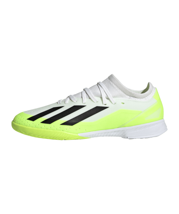 adidas X Crazyfast.3 IN Halle Crazyrush Kids Weiss Schwarz Gelb - weiss