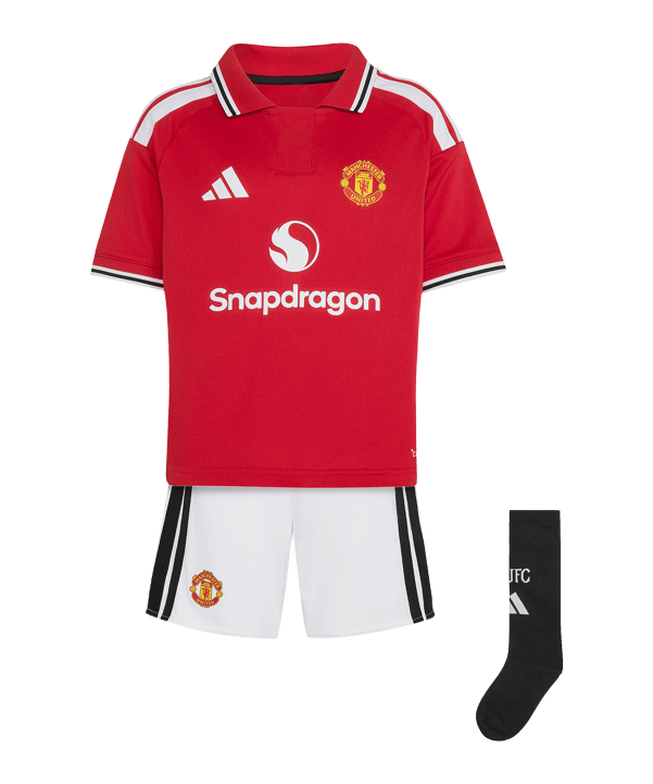 adidas Manchester United Trikot Set Home 2026/2027 Kids Rot - rot