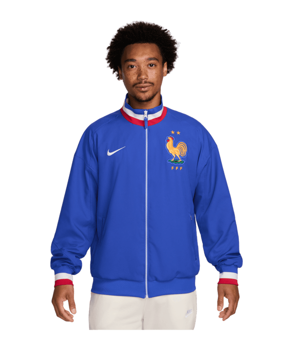 Nike Frankreich Anthem Jacke EM 2024 Blau F452 - blau