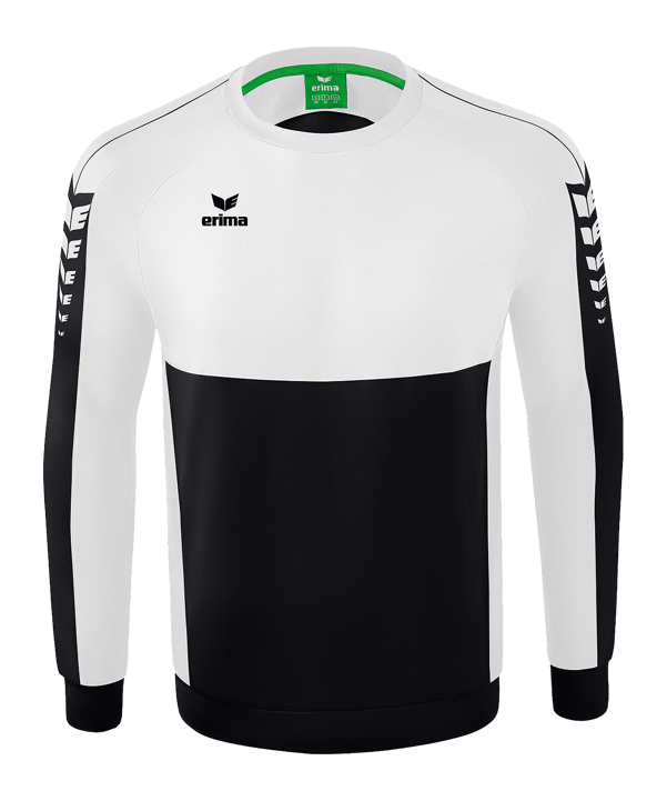 Erima Six Wings Sweatshirt Kids Schwarz Weiss - schwarz