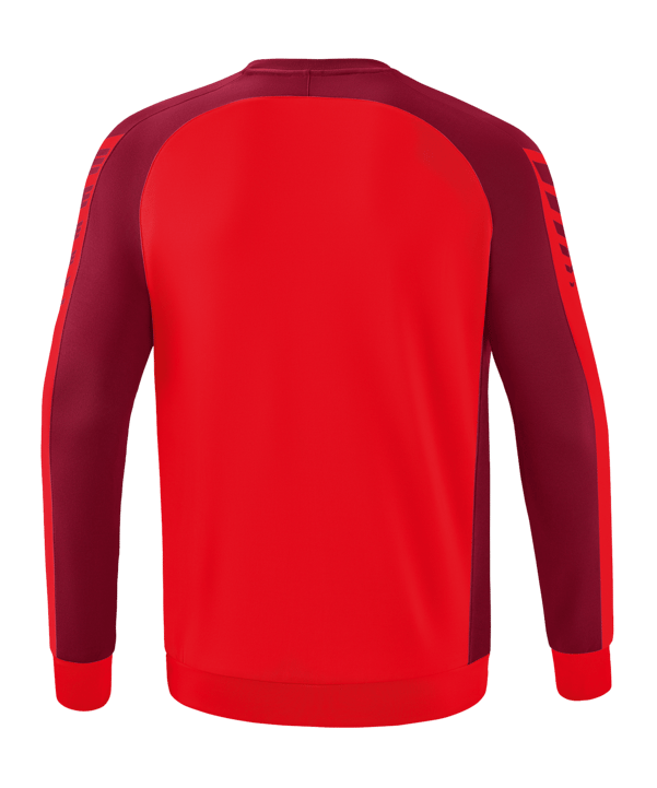 Erima Six Wings Sweatshirt Kids Rot Dunkelrot - schwarz