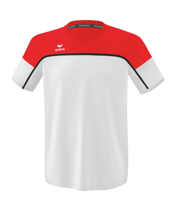 Erima Change by T-Shirt Weiss Rot - weiss