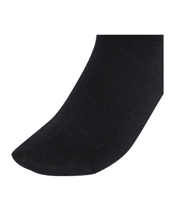 adidas 3 Stripes Crew 6er Pack Socken Schwarz - schwarz