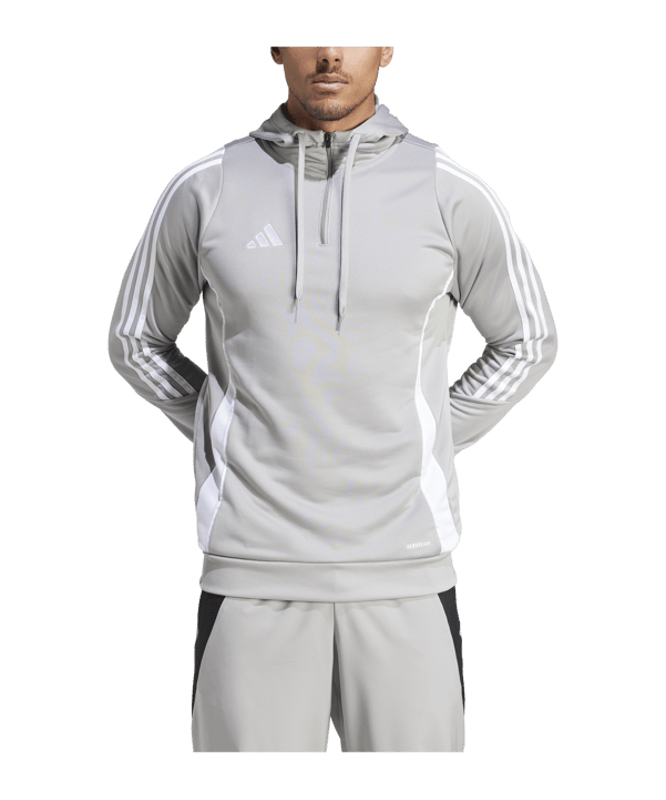 adidas Tiro 24 Training Hoody Grau Weiss - grau