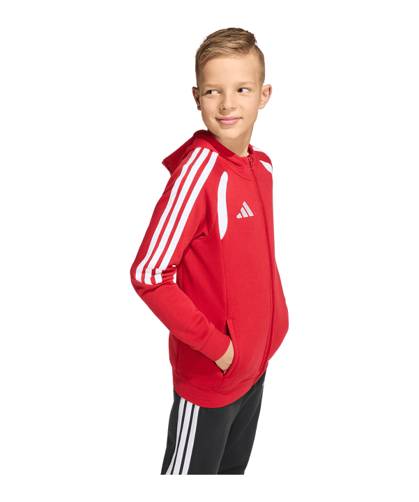 adidas Tiro 26 League Kapuzenjacke Kids Rot - rot