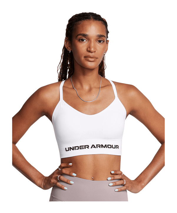 Under Armour Vanish Seamless Low Sport-BH Damen Weiß F100 - weiss