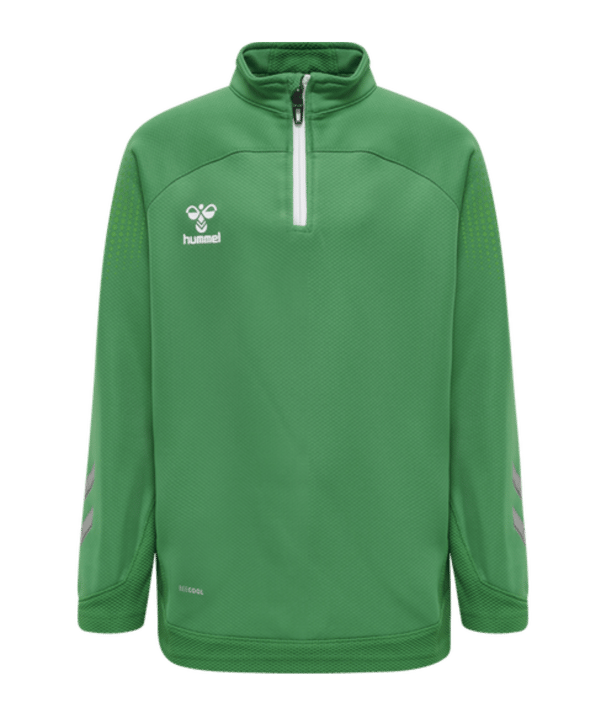 Hummel hmlLEAD HalfZip Sweatshirt Kids Grün F6235 - gruen