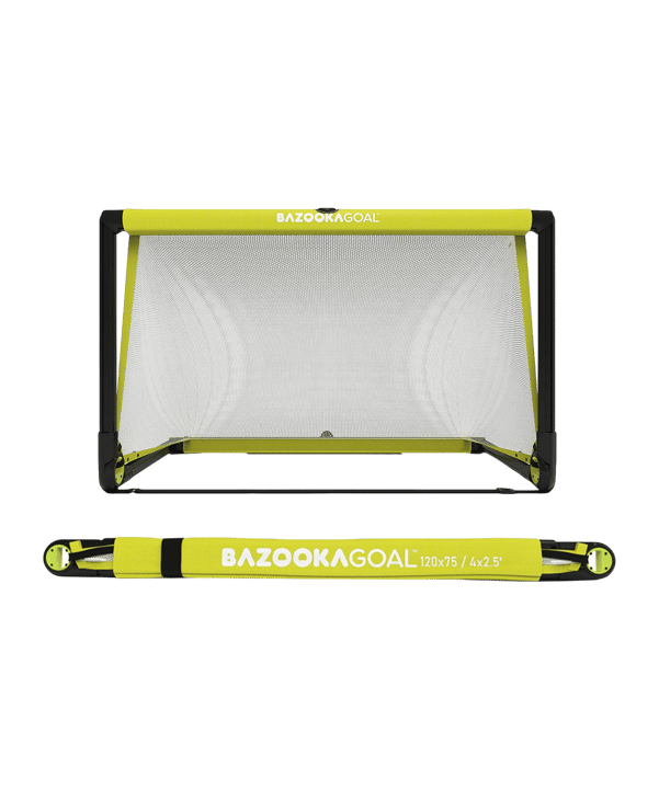 Bazookagoal Teleskoptor | 120x75 cm Gelb Weiss - gelb