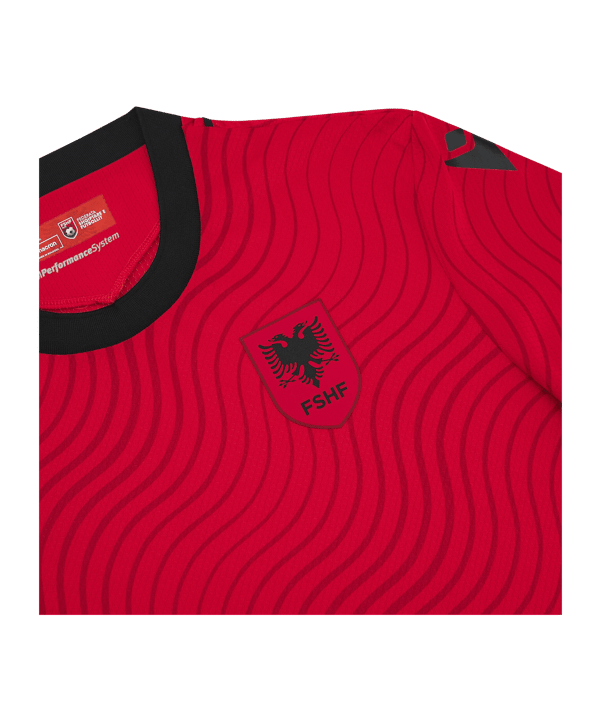 Macron FSHF Albanien Authentic Trikot Home WM 2026 Rot - rot