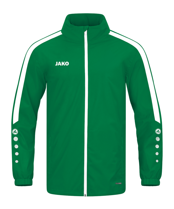 JAKO Power Allwetterjacke Kids Grün Weiss F200 - gruen