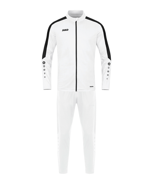 JAKO Polyester Power Trainingsanzug Kids Weiß F0 - weiss