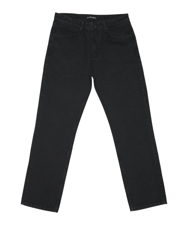 2Y Studios Gabrie Basic Straight Jeans Hose Schwarz - schwarz