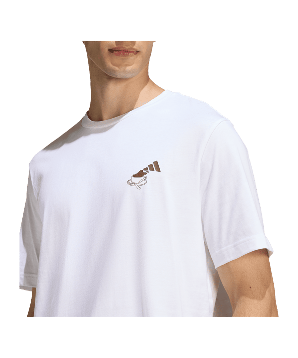 adidas Coffee Cafe Cheesecake T-Shirt Weiß White - weiss