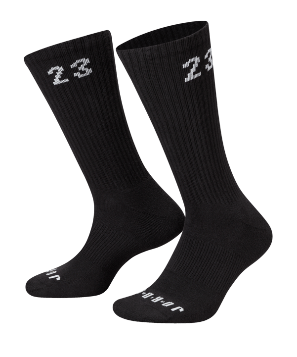 Jordan Essential Crew 3er Pack Socken Schwarz F010 - schwarz