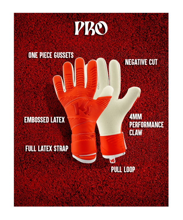 KEEPERsport Varan8 Pro NC Raw Impact  TW-Handschuhe Rot Weiss F166 - rot
