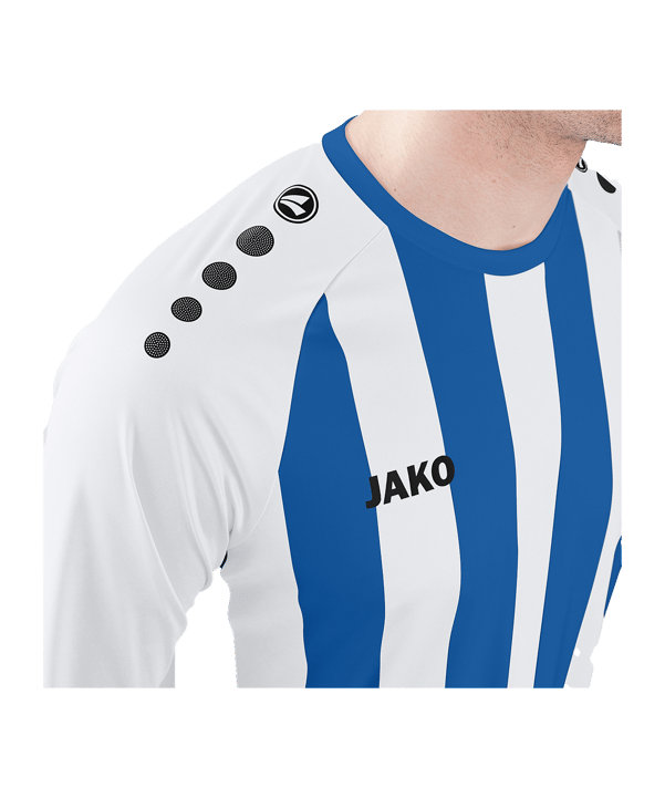 JAKO Inter Trikot Langarm Weiss Blau F012 - weiss