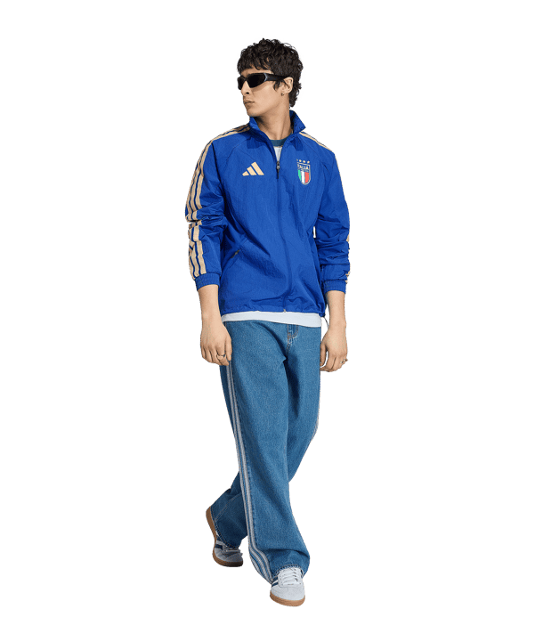 adidas FIGC Italien AN Jacke Blau - blau