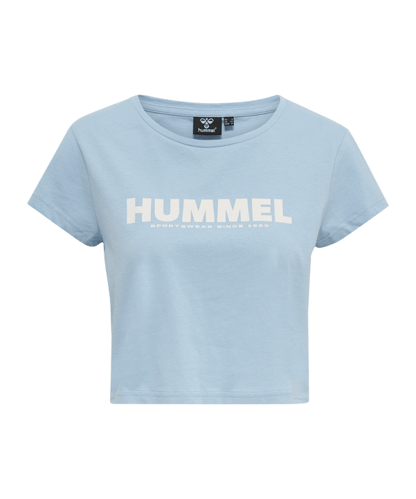Hummel hmlLEGACY Cropped T-Shirt Damen Blau F7165 - blau