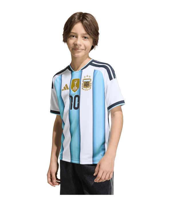 adidas Argentinien Messi Trikot Home WM 2026 Kids Weiß - weiss