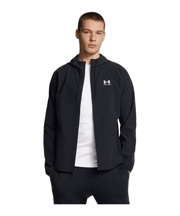 Under Armour Vibe Woven Jacke Schwarz F001 - schwarz