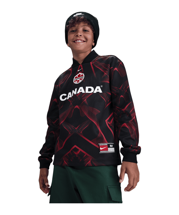 Nike Kanada Torwarttrikot Langarm Hollywood Kids Schwarz F010 - schwarz