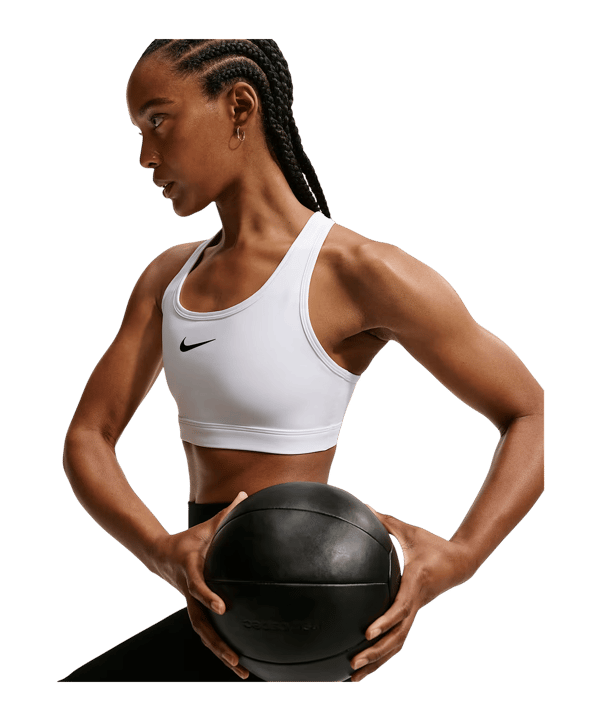 Nike Swoosh Medium Support Sport-BH Damen Weiß F100 - weiss