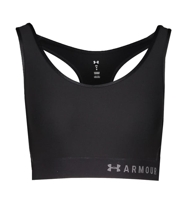 Under Armour Mid Keyhole Bra Sport-BH Damen F001 - schwarz