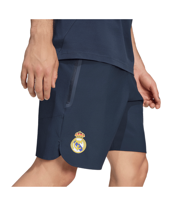 adidas Real Madrid Tiro Travel Short Blau - blau
