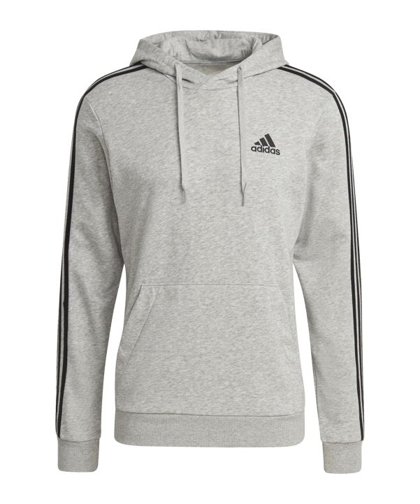 adidas Essentials 3S Hoody Grau Schwarz | Lifestyle | Freizeitbekleidung