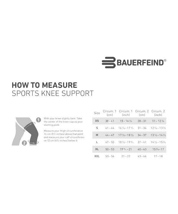 Bauerfeind NBA Sports Compression Support Kniebandage Weiß - weiss