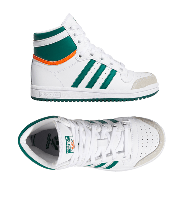 adidas Originals Top Ten HI Sneaker Kids Weiss Grü - weiss