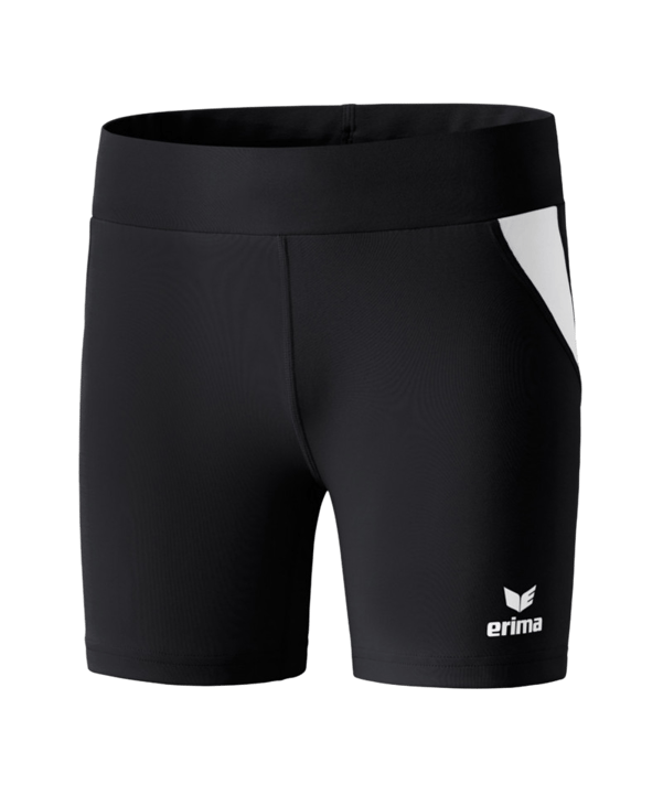 Erima Short Tight Damen Schwarz Weiss - schwarz