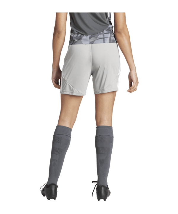 adidas Tiro 24 Short Damen Grau Weiss - grau