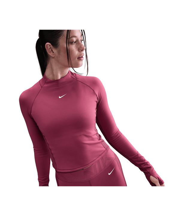 Nike Dri-Fit Warm Longlseeve T-Shirt Damen Rosa F634 - rosa