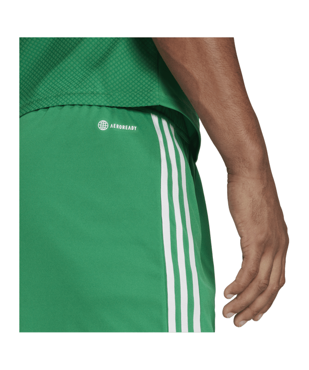 adidas Tiro 23 Short Dunkelgrün Weiss - gruen