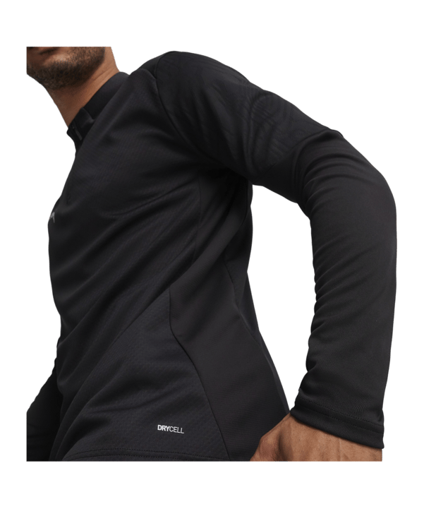 PUMA teamFINAL Training 1/4 Zip Sweatshirt F03 - schwarz